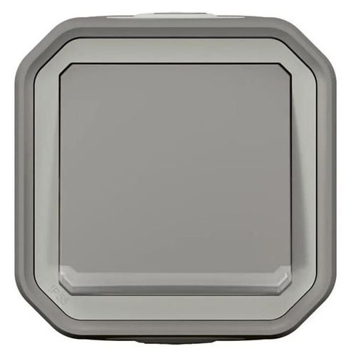 Bouton poussoir lumineux Legrand Plexo gris en saillie