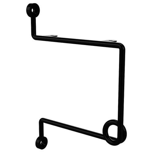 Lot de 2 équerres filaire vestiaire à visser L. 15,8 cm Cime métal noir