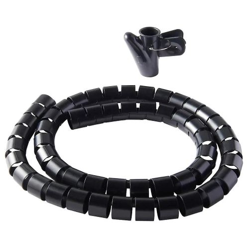 Gaine range-câbles en spirale Diall noir ø25 mm x 1,1m
