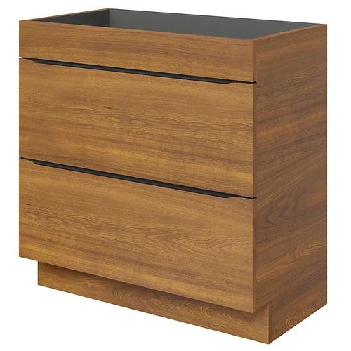 Meuble Sous Vasque À Poser Goodhome Imandra Décor Noyer L. 80 X H. 82 X P. 45 Cm