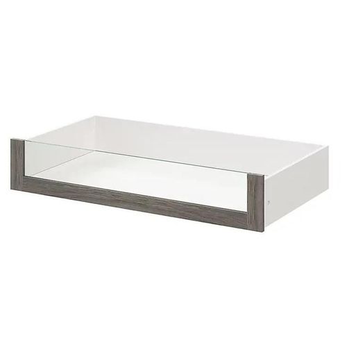 Tiroir Intérieur Avec Façade Verre Effet Chêne Grisé Goodhome Atomia H. 17 X L. 93,7 X P. 50 Cm
