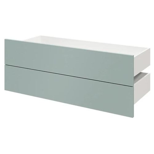 Lot De 2 Tiroirs Goodhome Atomia Bleu Aqua H. 18,5 X L. 99,7 X P. 39 Cm