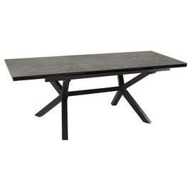 Table De Jardin Extensible Absolu Proloisirs Céramique Mat Coloris Lucca Châssis Graphite P.100 Cm X L.180/240 Cm X H.77 Cm