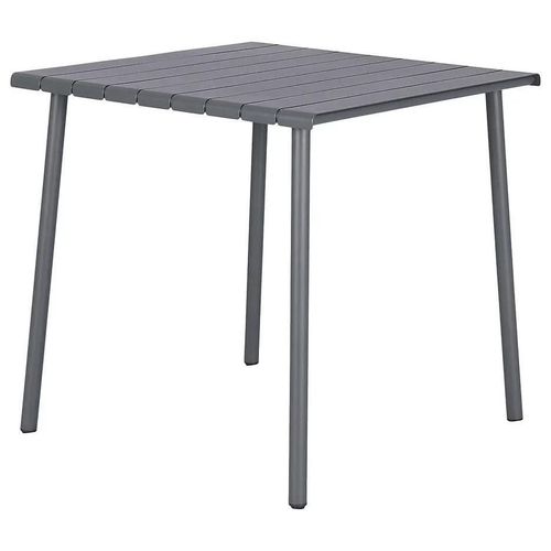 Table Lithari Goodhome Acier Mat Gris Foncé L.76.6 X L.76 X H.75cm