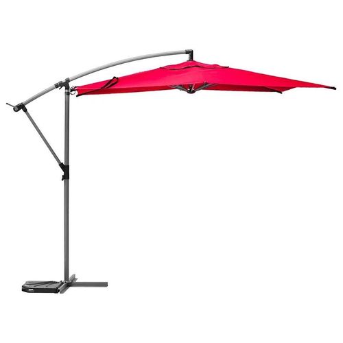 Parasol Déporté Rond Manoa Grenade Et Graphite 3m En Aluminium Traité Époxy Hesperide