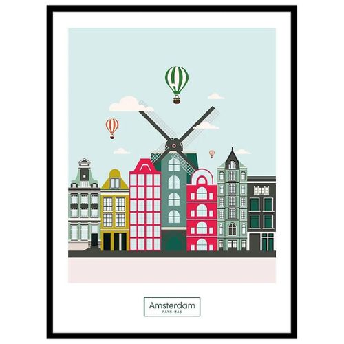 Image encadrée Amsterdam 30 x 40 cm CM Creation