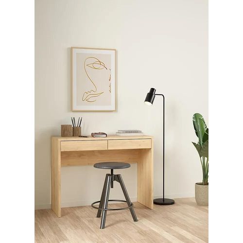 Bureau Avec Tiroirs Effet Chêne L. 100,1 Cm