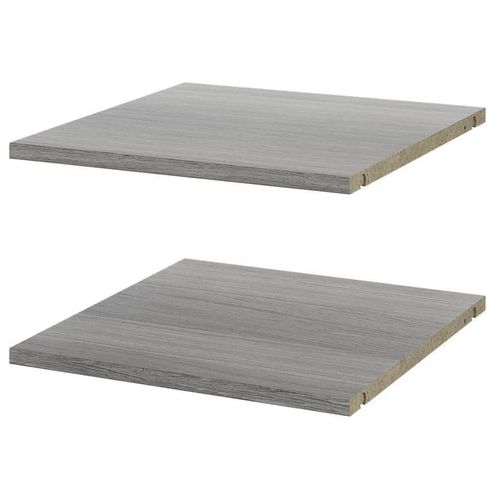 2 Tablettes Effet Chêne Grisé Pour Caisson D'angle Atomia L. 41,2 X P. 43,2 X Ep. 1,8 Cm