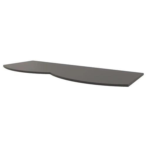 Plan De Toilette Pour Vasque À Poser Vague Anthracite Brillant 137,8 Cm