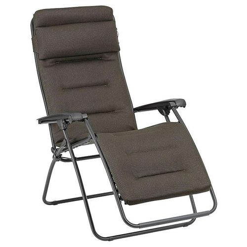 Bain De Soleil Aircomfort Lafuma Acier Et Polyester Taupe L.67cm X H.115cm