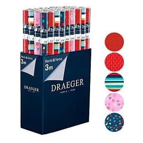 Papier Cadeau Fêtes Ni-Vase De Pivoines 3m Draeger - 5 Motifs