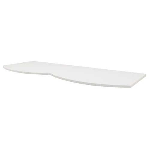 Plan De Toilette Pour Vasque À Poser Vague Blanc Brillant 137,8 Cm