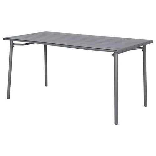 Table Acier Mat Gris Foncé L.152.6 X L.76 X H.75cm Lithari Goodhome