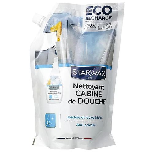Eco-recharge nettoyant anti-calcaire cabine de douche Starwax 1L