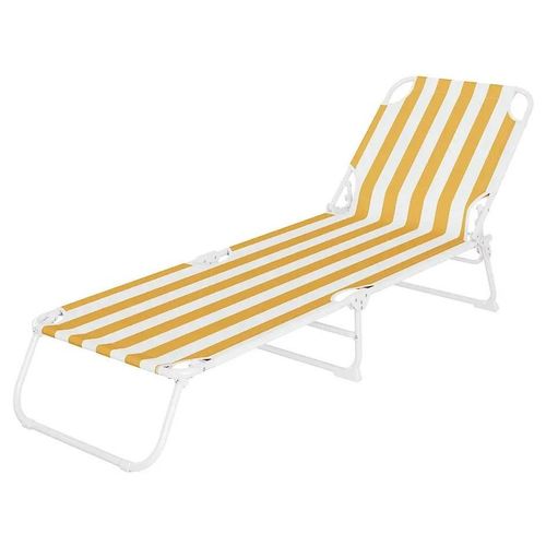Bain De Soleil Curacao Rayures Jaunes Confortable Et Coloré