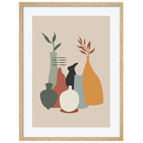 Image encadrée Pots 30 x 40 cm CM Creation