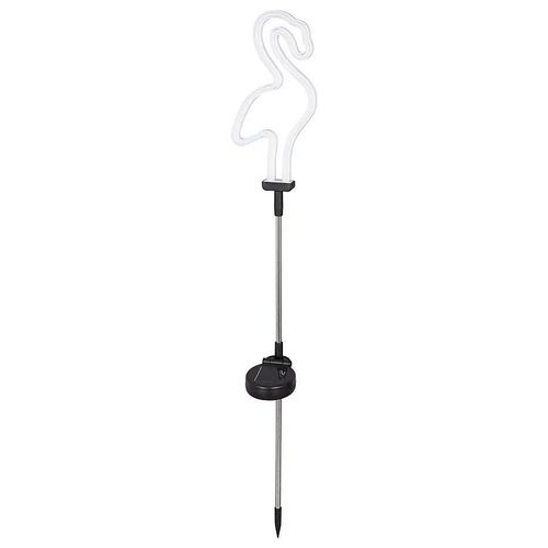 Lampe À Piquer Extérieur Led À Énergie Solaire Ip44 0.3 W Vert H.86,5 X L.13cm Blanc Et Noir