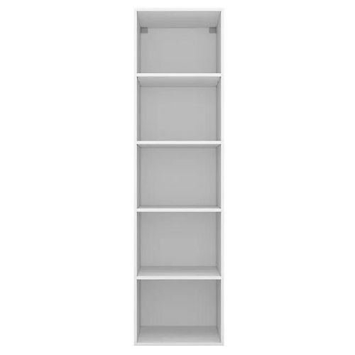 Colonne De Rangement Blanche 5 Tablettes Goodhome Atomia H. 187,5 X L. 50 X P. 58 Cm