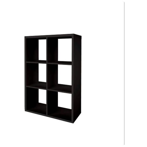 Étagère Modulable 6 Cubes Goodhome Mixxit Noir