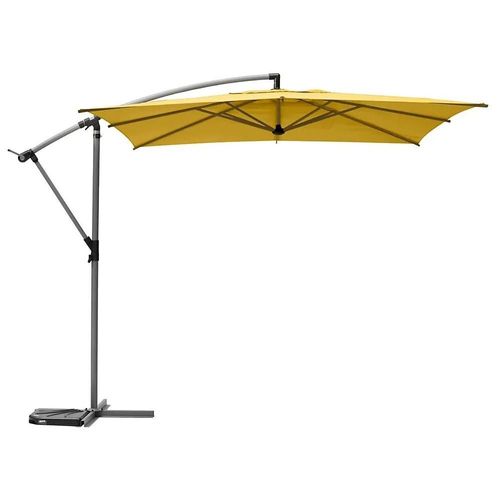 Parasol Déporté Rond Manoa Moutarde 2.5x2.5m Hesperide