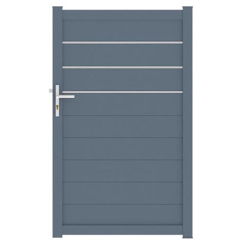 Portillon Aluminium Alpes Trio Gris Anthracite 7016 100x160 Cm Jardimat