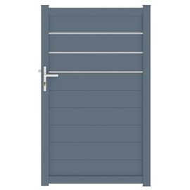 Portillon Aluminium Alpes Trio Gris Anthracite 7016 100x160 Cm Jardimat