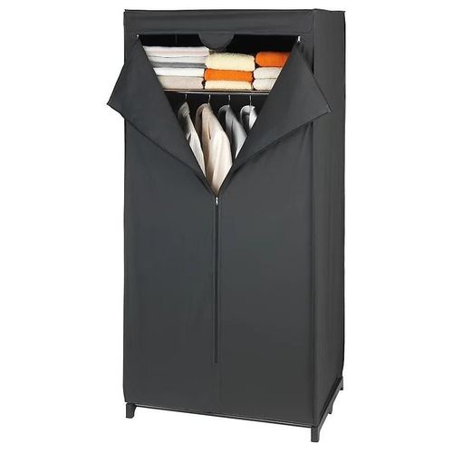 Armoire-Penderie H. 160 Cm X L. 75 Cm Avec Étagère Deep Black Wenko Noir