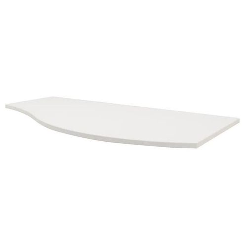 Plan De Toilette Pour Vasque À Poser Version Droite Vague Blanc Mat 103,1 Cm