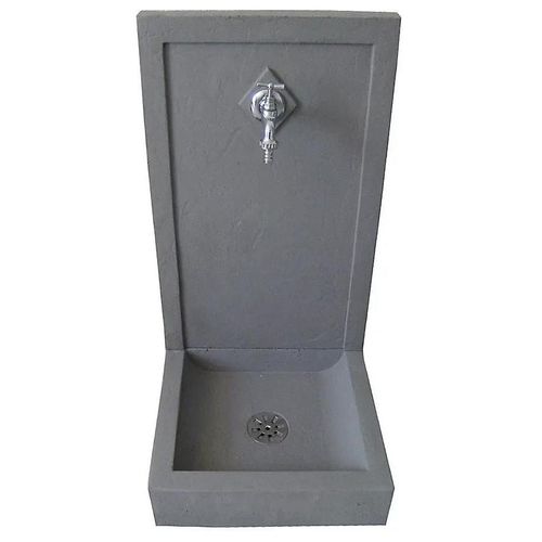 Fontaine De Jardin Avalon Grise En Pierre Reconstituée H.76 Cm