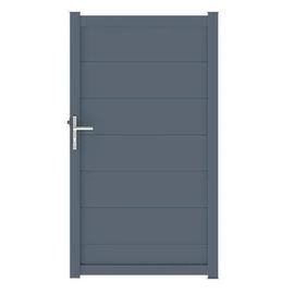 Portillon Aluminium Chalon Gris Anthracite Ral 7016 100x180 Cm Jardimat