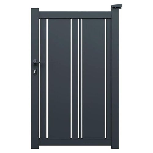 Portillon Battant L. 1 M Cotentin En Aluminium Gris Anthracite