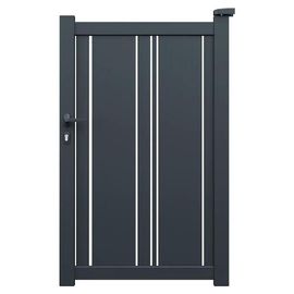Portillon Battant L. 1 M Cotentin En Aluminium Gris Anthracite