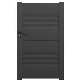 Portillon Battant 4alu Aluminium Gris 7016 - 100 X H.161,6 Cm