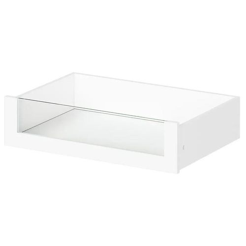 Tiroir Intérieur Avec Façade Verre Blanc Atomia L. 75 Cm X P. 45 Cm Goodhome