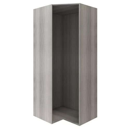 Caisson D'angle Effet Chêne Grisé Goodhome Atomia H. 225 X L. 100 X P. 89 Cm