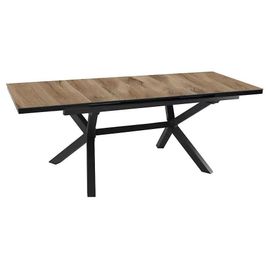 Table De Jardin Extensible Absolu Proloisirs Hpl Mat Coloris Chêne Châssis Graphite P.100 Cm X L.180/240 Cm X H.77 Cm