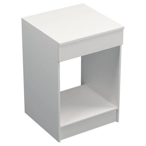 Meuble Bas De Cuisine Pour Four Avec Plan De Travail Primalight Blanc Mat L. 60 Cm X H. 87,9 Cm
