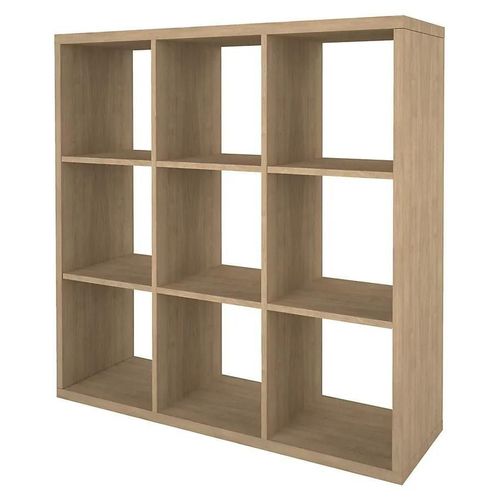 Étagère Modulable 9 Cubes Goodhome Mixxit Effet Chêne