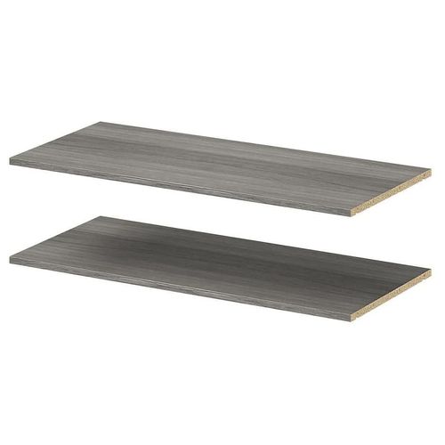 2 Tablettes Effet Chêne Grisé Goodhome Atomia L. 96,4 X P. 43,2 Cm