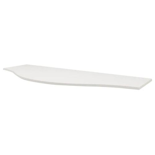 Plan De Toilette Pour Vasque À Poser Version Centre Vague Blanc Mat 137,8 Cm