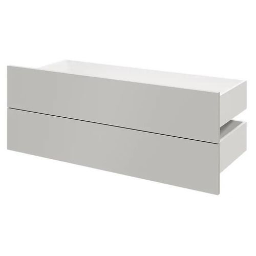 Lot De 2 Tiroirs Goodhome Atomia Gris Clair H. 18,5 X L. 99,7 X P. 39 Cm
