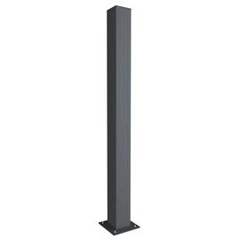 Poteau Aluminium Sur Platine Gris 15 X 15 X 180 Cm 4alu