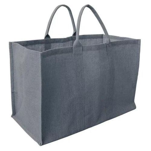 Sac À Bûches En Jute Gris Charge Max 10kg