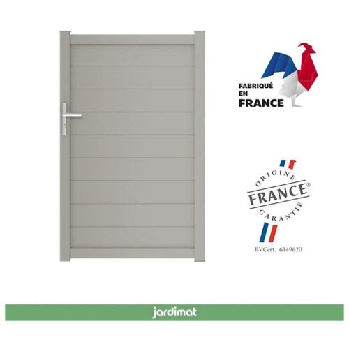 Portillon Jardimat Battant Aluminium Alpes Gris Quartz - 100 X H.160 Cm