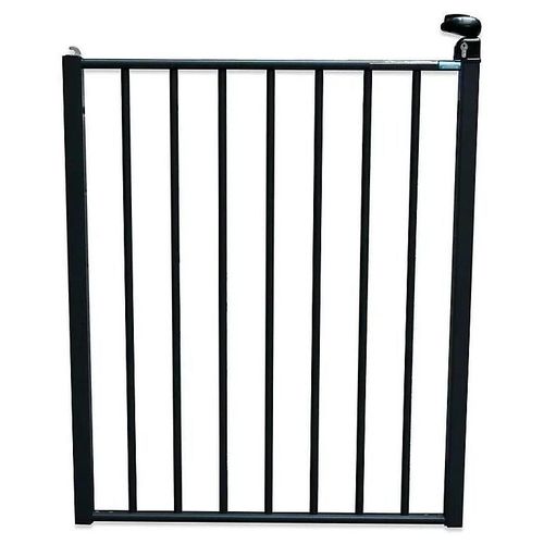 Portillon À Barreaux Pour Barrière De Piscine En Aluminium Gris