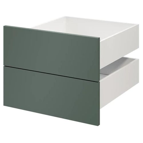 Lot De 2 Tiroirs Vert Forêt Atomia L. 50 X P. 58 Cm