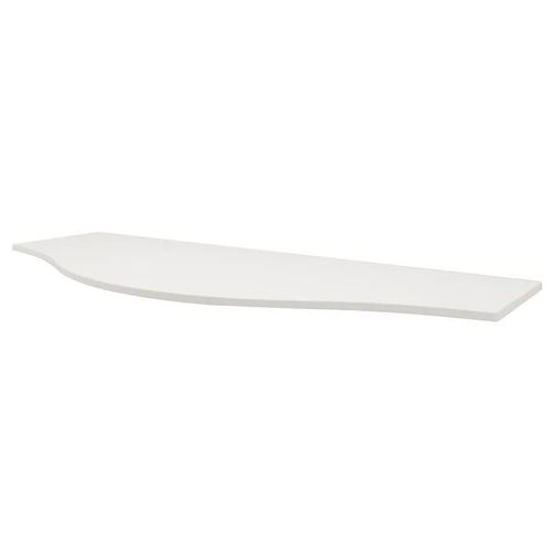 Plan De Toilette Pour Vasque À Poser Version Centre Vague Blanc Brillant 137,8 Cm