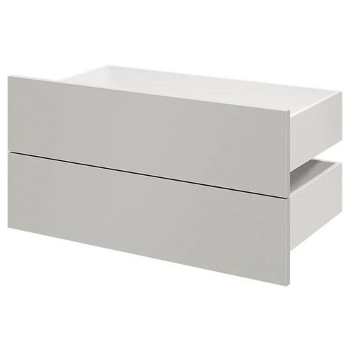 Lot De 2 Tiroirs Goodhome Atomia Gris Clair H. 18,5 X L. 74,7 X P. 39 Cm