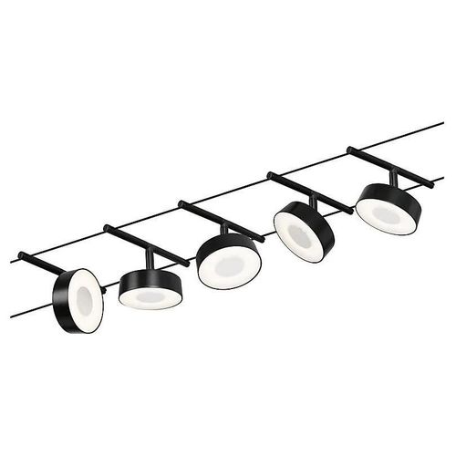 Kit Cable Set Circle 5 Spots 400lm 5w 60va 5m Blanc Chaud Paulmann Noir Mat
