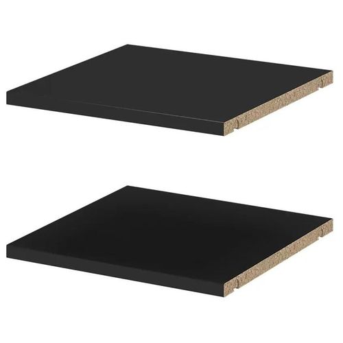2 Tablettes Noirs Goodhome Atomia L. 33,9 X P. 33,2 Cm